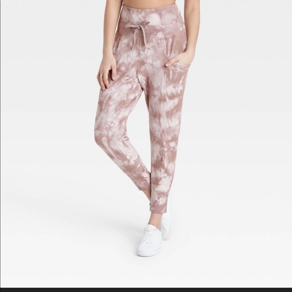 Tie dye joggers, medium, never worn, all in motion